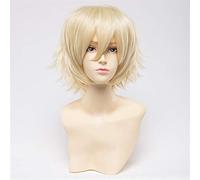 LanTing Cosplay Wig Cosplay Full Wig Heat Resistant Fiber 30cm Sky Blue Cosplay Party Fashion Anime Human Costume Full wigs Synthetic Haar Heat Resistant Fiber Blonde