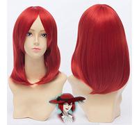 Lanting Cosplay Wig Dark Red Cosplay Party Fashion Anime Human Costume Full Wigs Synthetic Haar Heat Resistant Fiber Red