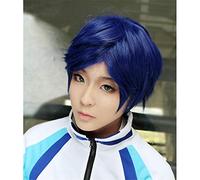 Lanting Cosplay Wig Swim Club Rei Ryugazaki Wigs Corta Party Fashion Anime Human Costume Full Wigs Synthetic Haar Heat Resistant Fiber Rei Ryugazaki