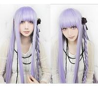 LanTing Peluca Dangan Ronpa?Zero Kirigiri Kyouko Purple mix Cosplay Party Fashion Anime Human costume Full Wigs Synthetic Hair Heat Resistant Fiber Hair
