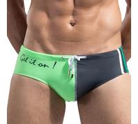 Lantra Besa Bañador para hombre, tanga de baño, tanga en T Back Swim Thong Bikini Parte inferior para verano, natación multidireccional, negro, Calzoncillo de baño verde gris en talla estándar, L-XL