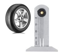 LANTRO JS 0-30 mm Medidor de profundidad de neumáticos, medidor de profundidad de la banda de rodadura de acero inoxidable,Probador de hilo de neumático para coche, automóviles, motocicletas