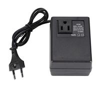 LANTRO JS Convertidor de Voltaje Transformador Adaptador de Enchufe de Viaje Resistente al Calor AC 220V a 110V (Regulaciones Europeas, Tipo E, Negro, 300W, 50Hz/60Hz)