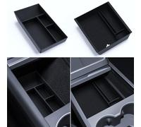 LANTU 2 accesorios para Tesla Model Y 2025 Juniper consola central organizador y organizador de silicona modelo Y 2025 Juniper accesorios (flocado)