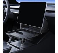 LANTU 3-in-1 Organizador debajo de la pantalla para Tesla Modelo Y 2020-2025 y Modelo 3 2016-2025 Caja de almacenamiento de mesa pequeña detrás de la pantalla Tesla Juniper Highland Accesorios