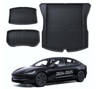 LANTU Alfombrilla del Maletero 3 Pzs para Tesla Model 3 2024-2026 Alfombrilla Protectora TPE para Todo Clima, Trasera, Inferior y Delantera para Tesla Model 3 Highland Accesorios