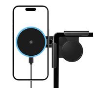 LANTU Soporte de teléfono móvil para Tesla Model 3/Y/X/S, 15 W, imán con cable C-C de 1 m para iPhone 12-16 Serie y funda MagSafe (luz azul)