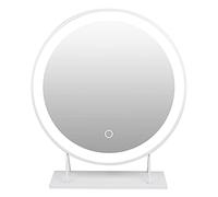 LANTUS Espejo de cortesía iluminado con LED intensidad ajustable y Touch Control Design, estilo Hollywood, espejo de maquillaje luminoso [Clase energética A++],50 x 50 cm, Cool Blanco