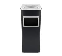 LANTUS Papelera,Extraíbles Robusto en pie de acero inoxidable con cubo interior, basura en pie, exterior, oficina, hotel y jardín para interior y exterior, 24 x 24 x 60 cm, 35 L - Negro (1 PC)