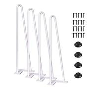 LANTUS - Patas de mesa para pie de silla, patas de dos columnas de horquilla para cabello, pata de banco/pie de oficina rectangular, patas de escritorio o patas de mesa de comedor (4 unidades - 41 cm