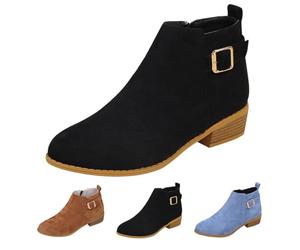 Lanunlly Botas Mujer Tacon Cowboy Botines Chelsea Fiesta Botin Cortas Retro Zapatos Comodas Bota Elegantes Boots Minimalistas Originales Vintage para Otoño Invierno Primavera