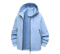 Lanunlly Chubasquero Mujer Viaje Impermeable Chaqueta Cortaviento Ligera Con Cremallera Cortavientos Gabardina Abrigo De Lluvia Transpirable Con Capucha Trekking Chaquetas Para Running Senderismo
