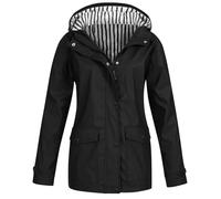 Lanunlly Chubasquero Para Mujer Impermeable Chaqueta Cortaviento Viaje Transpirable Con Capucha Gabardina Cortavientos Ligera Chaquetas Con Bolsillos Deporte Abrigo De Lluvia Para Montaña Acampada