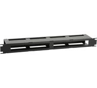 Lanview 1U 19 R Type Cable Management Panel with Cover, RAO420BL (Management Panel with Cover Black)