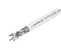 Lanview Cable de Red Cat7 S-FTP 4x2xAWG23 LSZH, 500m, Blindado contra EMI/RFI, para Alta Velocidad y Entornos Ruidosos, Blanco