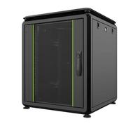 Lanview Rack Cabinet 19" 12U 600x600mm Data Line, Puerta Cristal, Gestión de Cables, Montaje Fácil