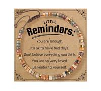 LANWLOSI Pulsera inspiradora para mujer, pulseras curativas de piedra natural, pulseras motivacionales de fuerza, pulseras motivacionales Life Is Tough but so Are You, pulsera Get Well Soon, regalos