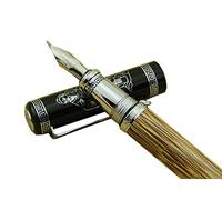 Lanxivi Duke 551 Confucius Punta Fude Pluma Estilográfica Naturaleza Bambú Medio a Ancho Firma Pluma de Dibujo Caligrafía Curvada Asiática Boceto Pluma de Arte