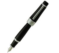 Lanxivi Pluma Estilográfica Duke Charlie Chaplin, Punta Fina, Negro Intenso, Colección de Diseño único, Pluma Pesada con Bolsa