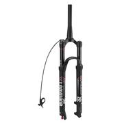 LANXUANR Horquilla para Bicicleta de montaña de 26/27,5/29 Pulgadas. Ajuste de Rebote, suspensión neumática. Tubo Recto/cónico de 1-1/8 Pulgadas x 220 mm, Cierre rápido de 9 x 100 mm, Freno de Disco