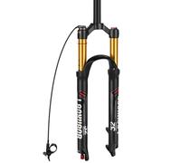 LANXUANR Horquilla para Bicicleta de montaña de 26/27,5/29 Pulgadas. Ajuste de Rebote, suspensión neumática. Tubo Recto/cónico de 1-1/8 Pulgadas x 220 mm, Cierre rápido de 9 x 100 mm, Freno de Disco