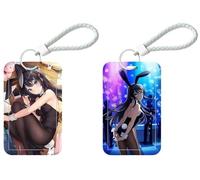 Lanyard Animado Portatarjetas - 2 Piezas Anime Rascal Does Not Dream of Bunny Girl Senpai Sakurajima Mai | Para Escuela, Oficina, Tarjeta de Transporte Bus (2)