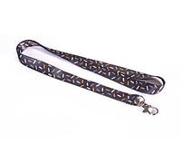 LANYARD, cinta resistente diseñada para colgar y transportar accesorios. Este lanyard con pequeñas colillas de colores fue diseñado como complemento para la Cabicheira.