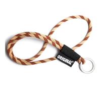 Lanyard - Llavero de cuello tubular con anilla de metal para llaves de casa, coche y gadgets, grosor de 8 mm, colorido, robusto y adhesivos, Beige y marrón., Talla única