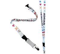 Lanyard Personalizado Sanitario ENFERMERO/ENFERMERA+NOMBRE PortaTarjetas Identificativas Pon la profesión o cargo que quieras a un lado y nombre al otro fonendoscopio jeringuilla termómetro tiritas