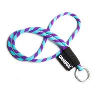 LANYARD PORTACHIAVI DA COLLO - Cordón para el cuello tubular TUBE LONG original con anilla de metal para llaves de casa, coche y gadgets - Lanyard de grosor 8mm colorido, robusto y adhesivos, Talla