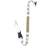 Lanyard Sanitario Farmacéutica Porta Tarjetas Identificativas Decorado con Logo Farmacia, Pastillas, Jarabe, Cruz Verde