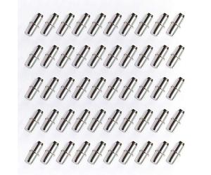 LanYing 50 Unids Clavijas de Soporte de Estante,Soporte de Estante de Gabinete de Ø6mm,Soporte Balda de Madera para Muebles de Gabinetes RZ013