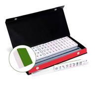 LANYOTA Mahjong - Juego de mahjong (24 mm, mah jong chino tradicional, 144 fichas de juego Majong con caja, con bastidores y dados (24 x 16 x 12 mm)