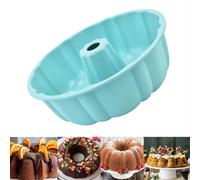 LANYOTA Molde de silicona para tartas, 25 cm de diámetro, Bandeja para Hornear, molde para magdalenas, magdalenas, cupcakes, moldes para tartas, moldes perfectos para tartas, gelatina, pan (1 azul)