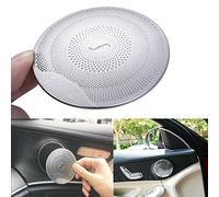 Lanyun Cubierta de Reproductor de Audio para Altavoz de Puerta para Mercedes Benz Clase C W205 Clase E W213 GLC Clase 200 2015-2016 (1 Juego/4 Fotos) (Plata Mate)