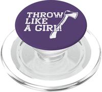 Lanza como una Chica! Una Mujer con un Hacha Meme Divertido PopSockets PopGrip para MagSafe