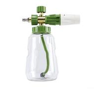 Lanza de espuma de nieve automotriz con modos de pulverización de sector y columna de agua, control de concentración ajustable para lavado y detalle de automóviles (verde matcha)