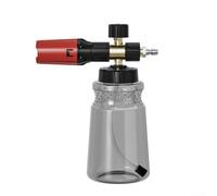 Lanza de espuma de nieve de aleación de aluminio para lavadora a presión, espuma ajustable con botella de boca ancha, dispensador de jabón de lavado de coche de alta densidad, 4 conexiones rápidas