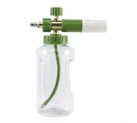 Lanza de espuma de nieve multifunción para lavado de coches, spray variable de 0 a 60 grados, capacidad de 1 litro para una limpieza cómoda (verde)