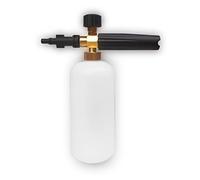 Lanza de espuma de nieve para Bosch Aquatak/Black & Decker/Norse/Ryobi/Neo lavadora a presión, pulverizador de lavado de coche, pistola de jabón, botella dispensadora de jabón ajustable de 1 L