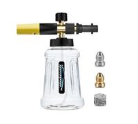 Lanza de Espuma de Nieve para Lavadora a Presión Karcher K Series K2 K3 K4 K5 K6 K7, 1L Cañón de Espuma de Nieve Dispensador de Jabón con Pulverización Ajustable Mejorada Boquilla (Negro y Amarillo)