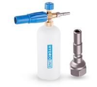Lanza de espuma HYDROLINE, boquilla para cañón de espuma de alta presión compatible con limpiadora de alta presión Kranzle 1050 XA 15 XA 1 D10, 1000 ml, 60 °C, regulación de espuma y chorro, azul
