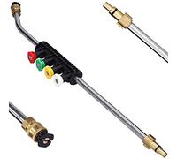 Lanza De Lavado A Alta Presión Con 5 Boquillas De Pulverización Para PARKSIDE, LAVOR | Boquillas Multicolores 1/4" De Acoplamiento Rápido Y Pistola De Lavado A Presión En BAYONET | 50% Más De Potencia