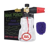 Lanza de nieve de lavado a presión BEAR FORCE compatible con Kärcher K2, K3, K4, K5, K6, K7, con boquilla de apertura de 1,25 mm y 1,10 mm, espuma más gruesa ajustable 360x, lavado de autos, cuidado