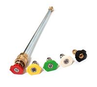 Lanza de varita de lavado a presión - Pistola rociadora de alta presión de 4000 PSI con 5 puntas de boquilla - Rosca universal de conexión rápida M22 x 14 mm de 1/4 de pulgada
