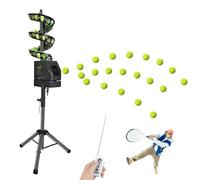 Lanzador automático de pelotas con control remoto, ángulos de giro de velocidad de altura ajustable, capacidad de 33 pelotas para entrenamiento de práctica de tenis y pickleball