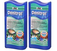 Lanzador de bacterias JBL Denitrol para acuarios de Agua de mar y Dulce, para una rápida población de Peces (Paquete de 2)