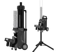 Lanzador de bádminton portátil, máquina de volante controlada por aplicación con altura ajustable y gran capacidad, ideal para entrenamiento y práctica