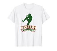 Lanzador de béisbol I Pitch Therefore I Am Funny Camiseta