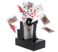 Lanzador de cartas con control remoto, accesorio eléctrico para disparar cartas para magia de escenario y trucos de primer plano, dispositivo de ilusión de PVC de 14 x 8 x 4 cm